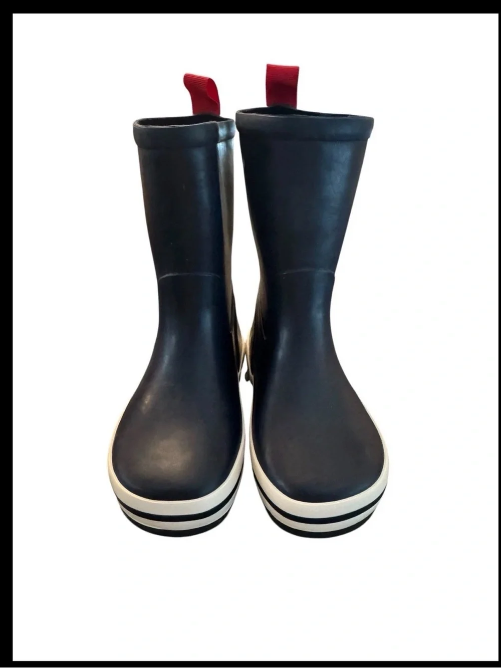 Polo Ralph Lauren Rubber Rain Boot Navy Blue Red Pony 9 Toddler